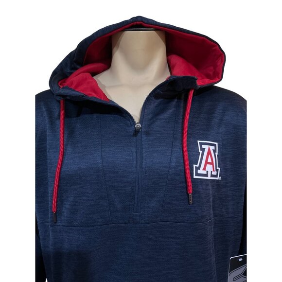Arizona Wildcats Men’s Performance Hoodie Large New Navy Blue - Picture 2 of 6